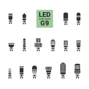 16 وکتور آیکون لامپهای ال ای دی کوچک - وکتور آیکون انواع لامپ LED