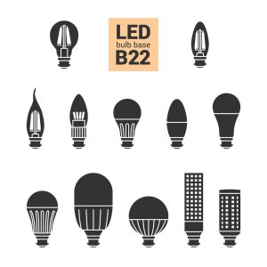12 وکتور آیکون لامپ LED لامپ ال ای دی - وکتور انواع لامپ در شکلهای مختلف