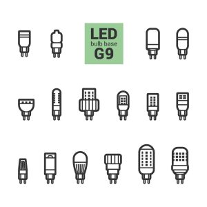 16 وکتور آیکون لامپ LED کوچک آیکون لامپ ال ای دی - وکتور انواع لامپ خطی