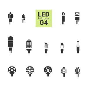 14 وکتور آیکون لامپهای LED کوچک - وکتور آیکون انواع لامپ ال ای دی