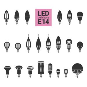 22 وکتور آیکون لامپ LED لامپ ال ای دی - وکتور انواع لامپ خطی