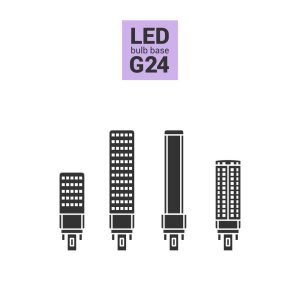4 وکتور آیکون لامپ ال ای دی - وکتور LED