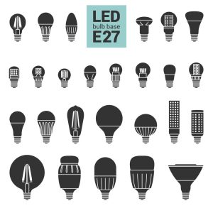 26 وکتور آیکون لامپ LED لامپ ال ای دی - وکتور انواع لامپ