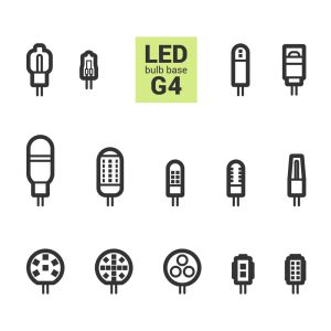 14 وکتور آیکون لامپهای LED کوچک آیکون لامپ ال ای دی - وکتور انواع لامپ خطی