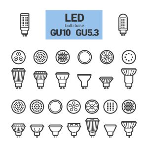 28 وکتور آیکون لامپ ال ای دی لامپ LED گرد - وکتور انواع لامپ خطی