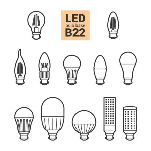 12 وکتور آیکون لامپ ال ای دی لامپ LED در شکلهای مختلف