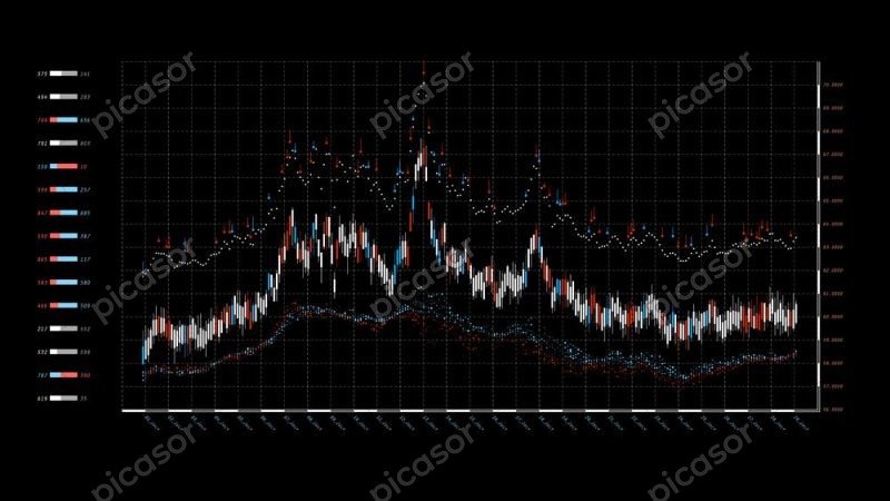 وکتور نمودار قیمت زمینه نمودار تریدینگ - وکتور پس زمینه داده و اطلاعات