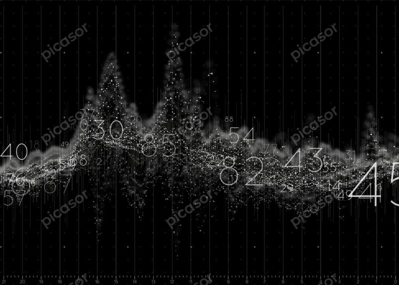 وکتور نمودار با نقطه و عدد - وکتور پس زمینه نمودار داده و اطلاعات