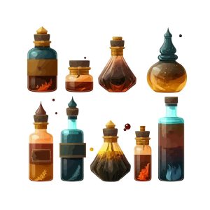 9 وکتور شیشه عطر فانتزی شیشه اکسیر