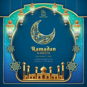 وکتور قاب با پس زمینه ماه رمضان - وکتور ماه مبارک رمضان